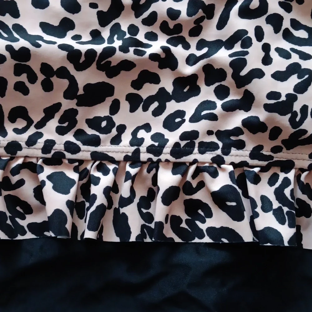 Leopard Bathing Suit L EUC - Picture 2 of 3